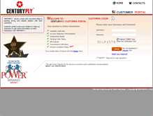 Tablet Screenshot of customer.centuryply.com